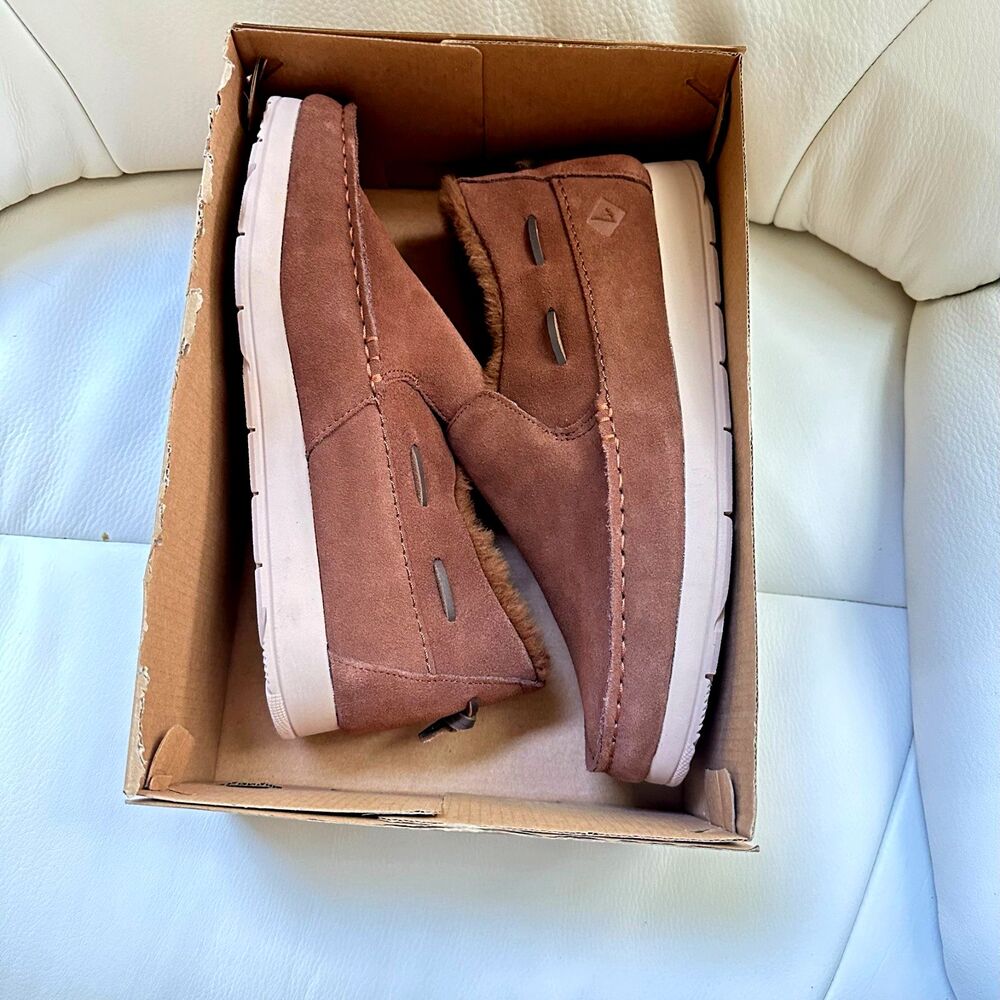 Sperry Top-Sider Moc Sider Brown Suede Slip-On Loafers Men’s Size 9 NEW - Picture 3 of 3